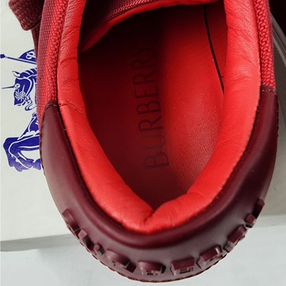 Burberry Crimson Checkered Sneakers - Picture 4 of 10